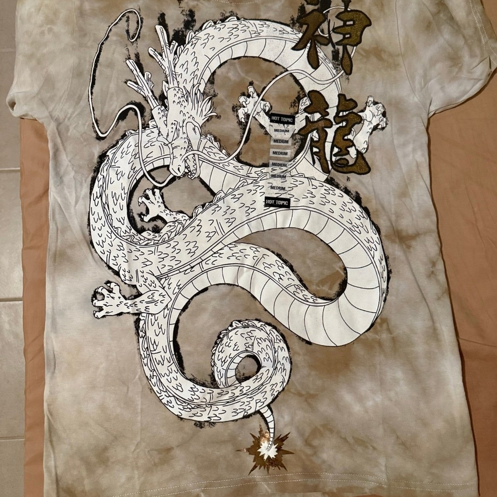 Hot Topic DBZ Shenron Tie Dye Shirt (Size M but fits like S) - Picture 4 of 4